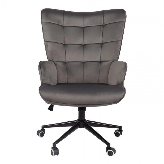 Lobima pakoworld executive office chair, swivel, charcoal velvet, 68x71x105-112cm