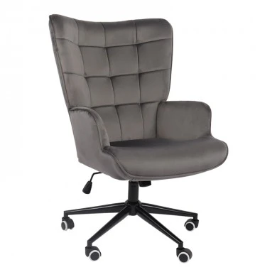 Lobima pakoworld executive office chair, swivel, charcoal velvet, 68x71x105-112cm