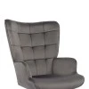 Lobima pakoworld executive office chair, swivel, charcoal velvet, 68x71x105-112cm