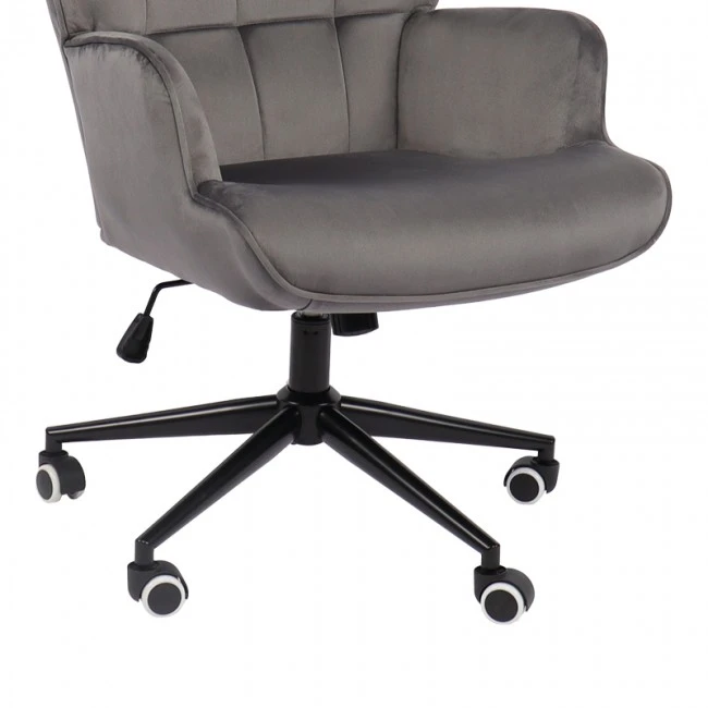 Lobima pakoworld executive office chair, swivel, charcoal velvet, 68x71x105-112cm