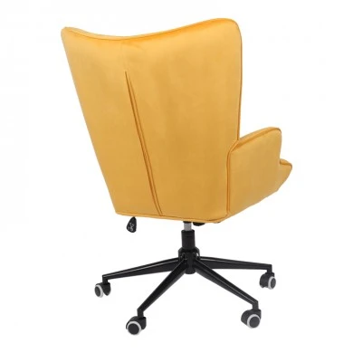 Lobima pakoworld swivel director&#039;s office chair yellow velvet 68x71x105-112cm