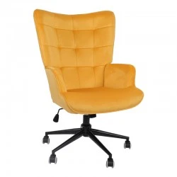 Lobima pakoworld swivel director's office chair yellow velvet 68x71x105-112cm Lobima pakoworld swivel director's office chair yellow velvet 68x71x105-112cm