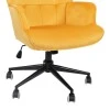 Lobima pakoworld swivel director&#039;s office chair yellow velvet 68x71x105-112cm