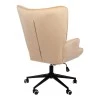 Lobima pakoworld executive office chair, cream velvet, swivel, 68x71x105-112cm
