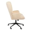 Lobima pakoworld executive office chair, cream velvet, swivel, 68x71x105-112cm