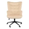 Lobima pakoworld executive office chair, cream velvet, swivel, 68x71x105-112cm