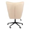 Lobima pakoworld executive office chair, cream velvet, swivel, 68x71x105-112cm