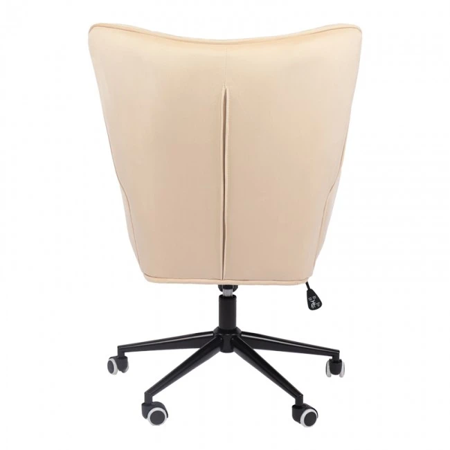 Lobima pakoworld executive office chair, cream velvet, swivel, 68x71x105-112cm