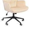 Lobima pakoworld executive office chair, cream velvet, swivel, 68x71x105-112cm