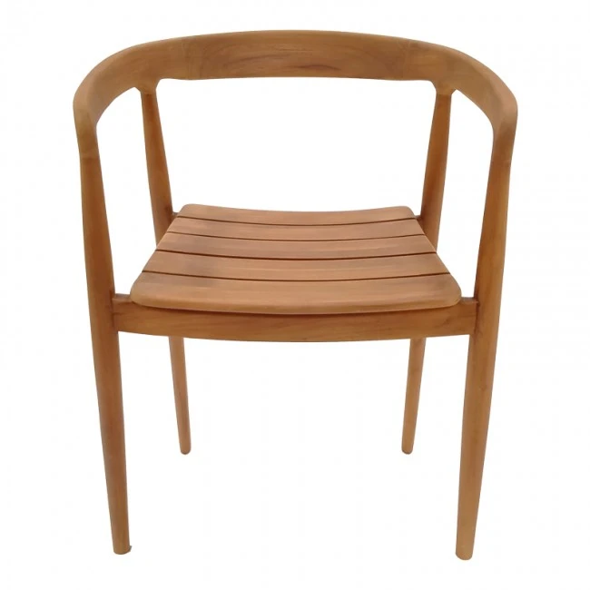 Armchair Noody pakoworld teak wood in natural shade 62x55x75cm