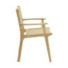 Arm chair Olivier pakoworld natural beech wood natural rope 62x60x85cm