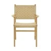 Arm chair Olivier pakoworld natural beech wood natural rope 62x60x85cm