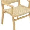 Arm chair Olivier pakoworld natural beech wood natural rope 62x60x85cm