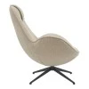 Armchair rotaitng Flago pakoworld boucle fabric in beige shade 85x88x103.5cm