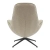 Armchair rotaitng Flago pakoworld boucle fabric in beige shade 85x88x103.5cm