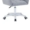 Givole pakoworld swivel armchair in grey teddy fabric 55x50x76-86cm