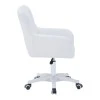 Givole pakoworld swivel armchair in white teddy fabric 55x50x76-86cm