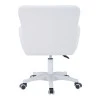 Givole pakoworld swivel armchair in white teddy fabric 55x50x76-86cm
