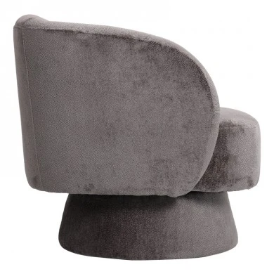 Kreslo pakoworld swivel armchair fabric in dark grey color 78x81x77cm
