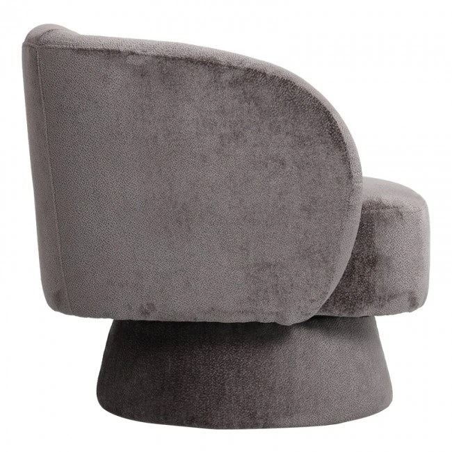 Kreslo pakoworld swivel armchair fabric in dark grey color 78x81x77cm