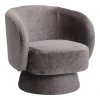 Kreslo pakoworld swivel armchair fabric in dark grey color 78x81x77cm