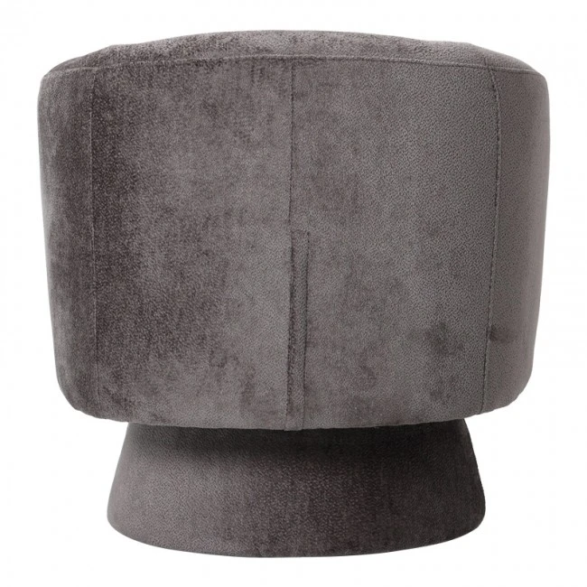 Kreslo pakoworld swivel armchair fabric in dark grey color 78x81x77cm