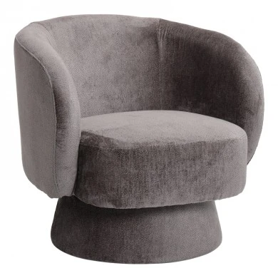Kreslo pakoworld swivel armchair fabric in dark grey color 78x81x77cm