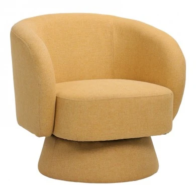 Kreslo pakoworld swivel armchair fabric in yellow color 78x81x77cm