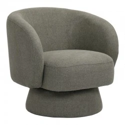 Kreslo pakoworld swivel armchair fabric in khaki color 78x81x77cm Kreslo pakoworld swivel armchair fabric in khaki color 78x81x77cm