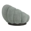 Nester pakoworld swivel armchair boucle fabric in light green color 98x97x69cm