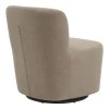 Swish rotating armchair pakoworld bouclé fabric in gray-beige shade 63x76x76.5cm