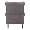 Armchair Piore pakoworld dark grey fabric and black rubberwood leg 77x80x106cm