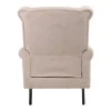 Armchair Piore pakoworld beige fabric and black rubberwood leg 77x80x106cm