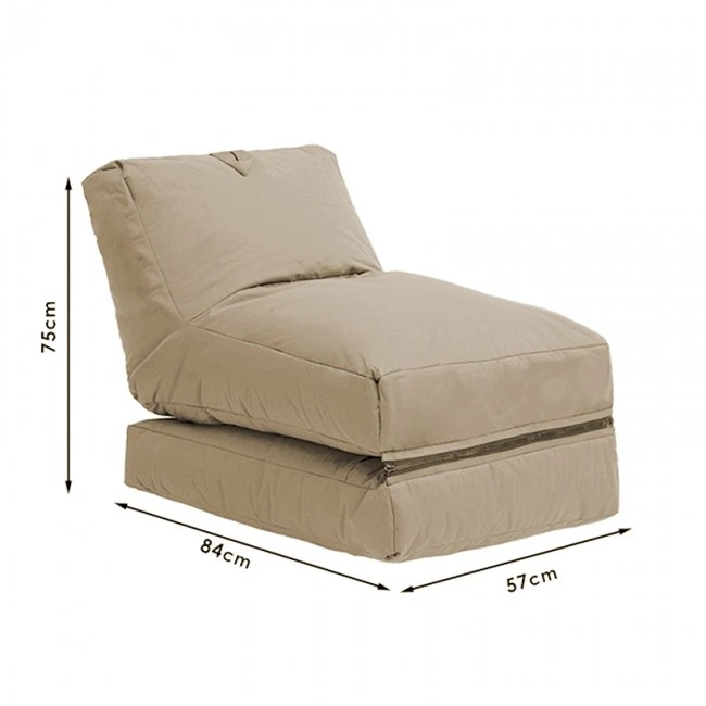 Bean bag armchair-bed Dreamy pakoworld waterproof beige
