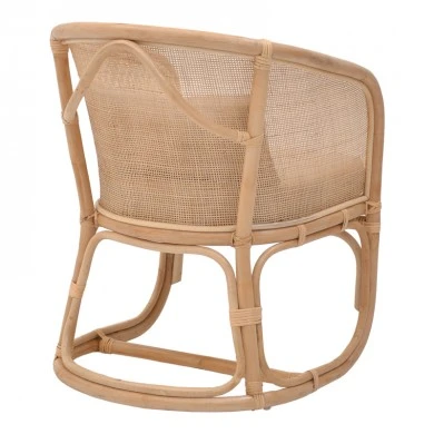 Querke armchair pakoworld natural color rattan-beige cushion 57x64x76cm