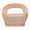 Armchair Radictive pakoworld rattan in natural color with beige cushion 88x57x73cm