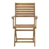 Recofly pakoworld folding armchair natural acacia wood 52x53x85cm