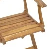 Recofly pakoworld folding armchair natural acacia wood 52x53x85cm