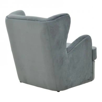 Regalo pakoworld velvet armchair in anthracite shade 75x88x85cm