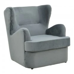 Regalo pakoworld velvet armchair in anthracite shade 75x88x85cm Regalo pakoworld velvet armchair in anthracite shade 75x88x85cm