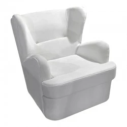 Regalo pakoworld velvet armchair in white shade 75x88x85cm Regalo pakoworld velvet armchair in white shade 75x88x85cm