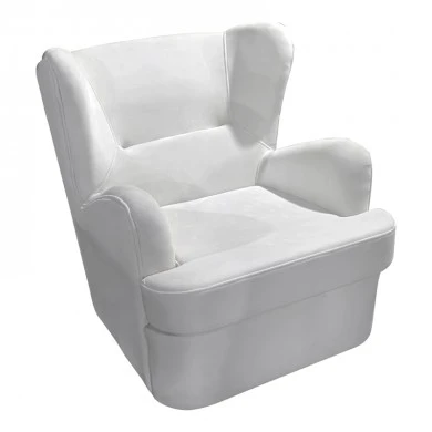 Regalo pakoworld velvet armchair in white shade 75x88x85cm