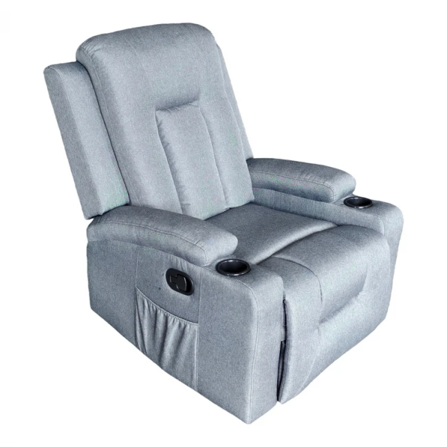 Relax armchair Gessel pakoworld fabric in anthracite  80x90x98cm