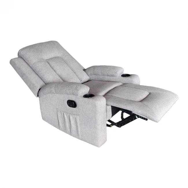 Relax armchair Gessel pakoworld fabric in grey-beige  80x90x98cm