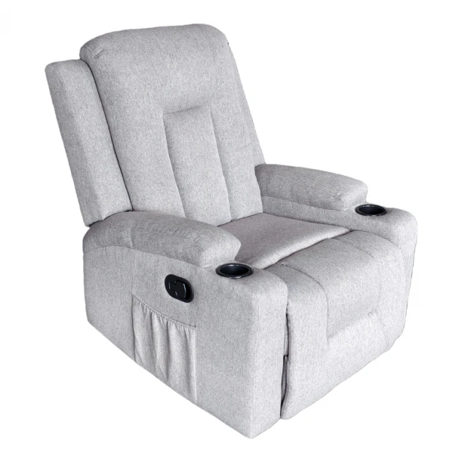 Relax armchair Gessel pakoworld fabric in grey-beige  80x90x98cm