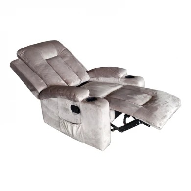 Relax armchair Gessel pakoworld velvet in grey shade 80x90x98cm