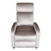 Relax armchair Norva pakoworld velvet in grey shade 68.5x86x100cm