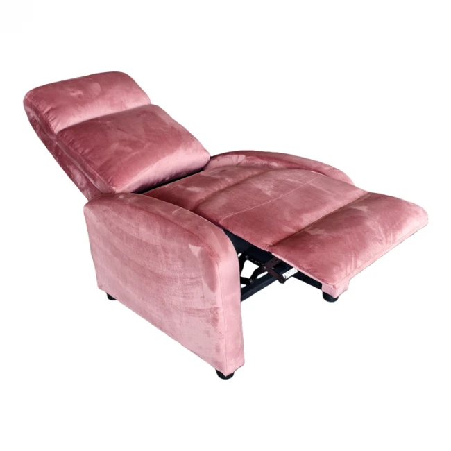 Relax armchair Norva pakoworld velvet in dusty rose shade 68.5x86x100cm
