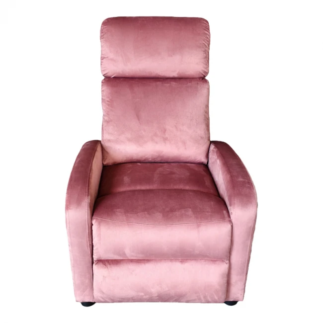 Relax armchair Norva pakoworld velvet in dusty rose shade 68.5x86x100cm