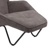 Relax Totely armchair pakoworld charcoal fabric and metal black leg 74.5x122x90cm